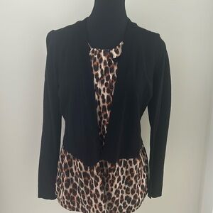 Tan Jay Cropped Cardigan Size Small